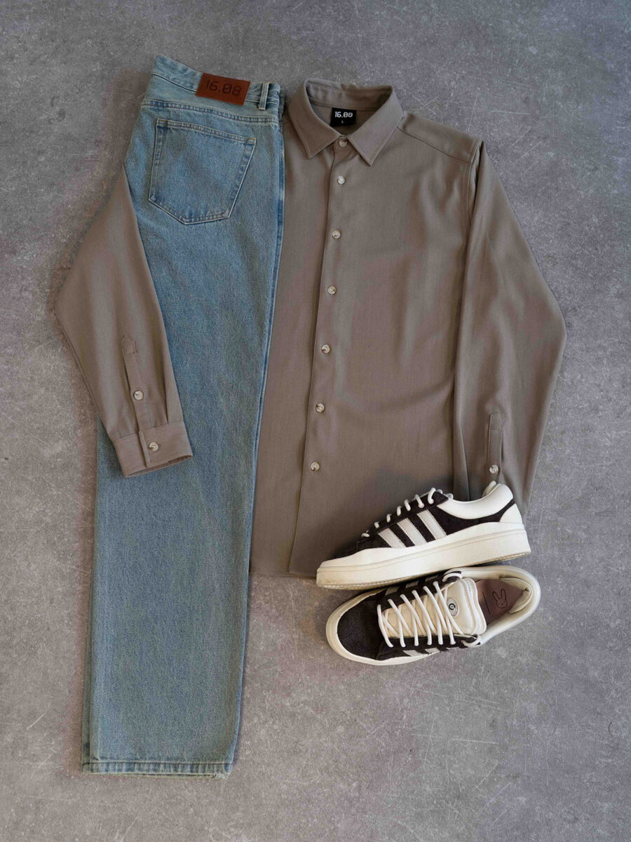 Brown Button Up Outfit 1608 WEAR