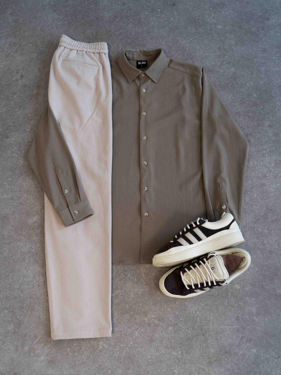 Brown Button Outfit 1608 WEAR
