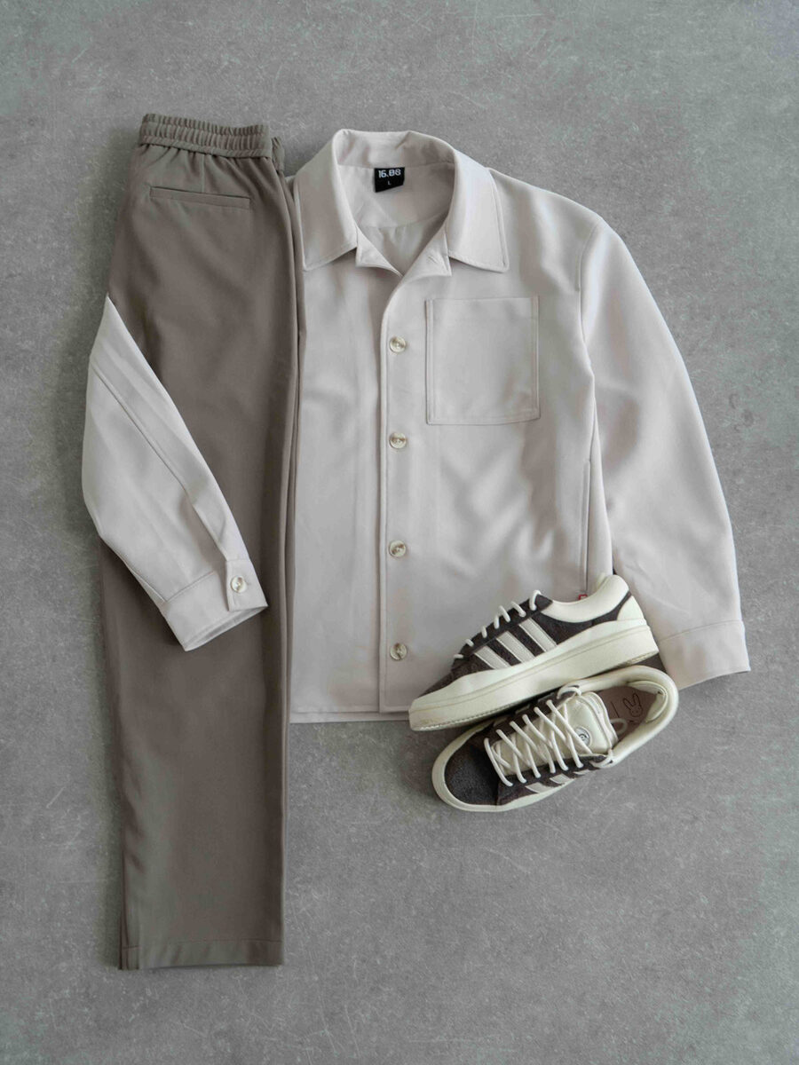 Beige Layer Outfit 1608 WEAR
