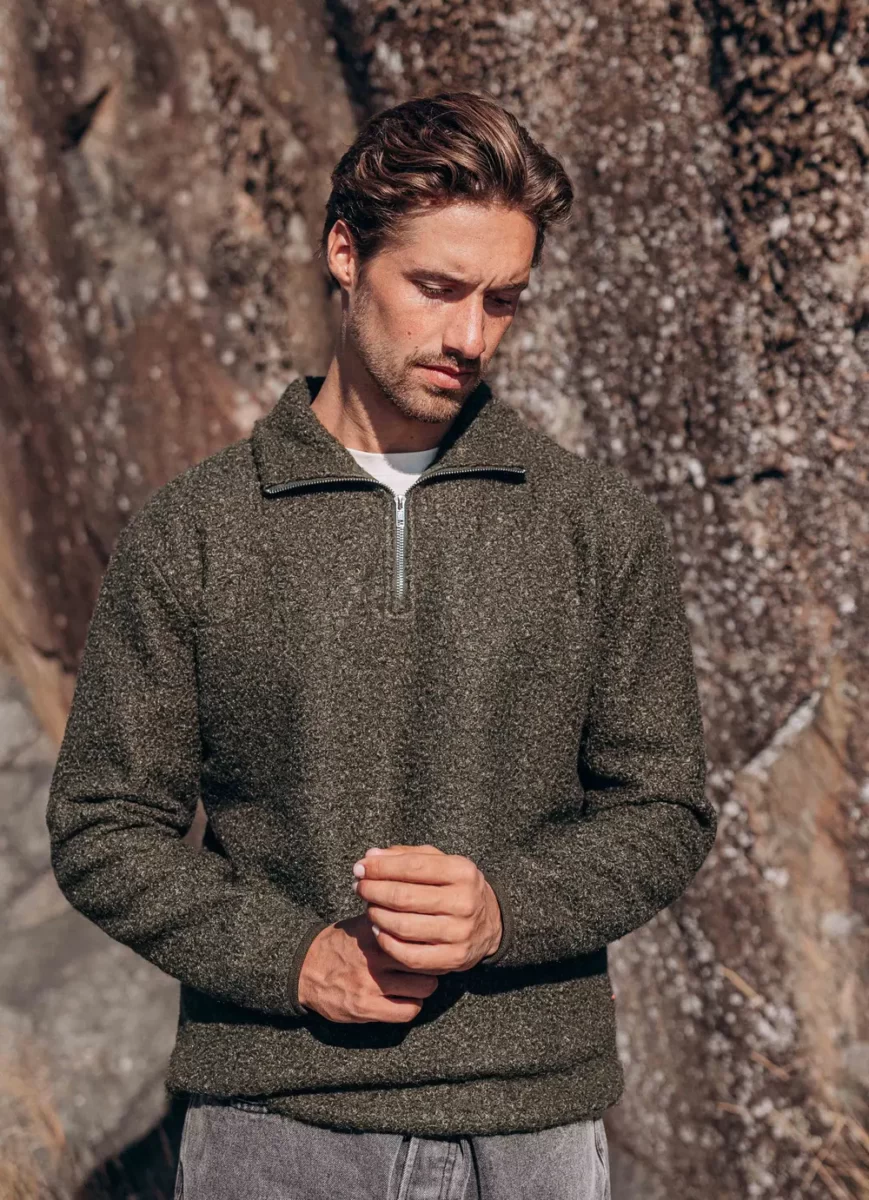 Army Boucle Halfzip