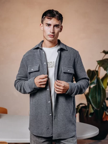 Grey Waffle Overshirt