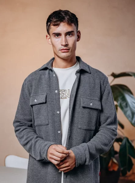 Grey Waffle Overshirt