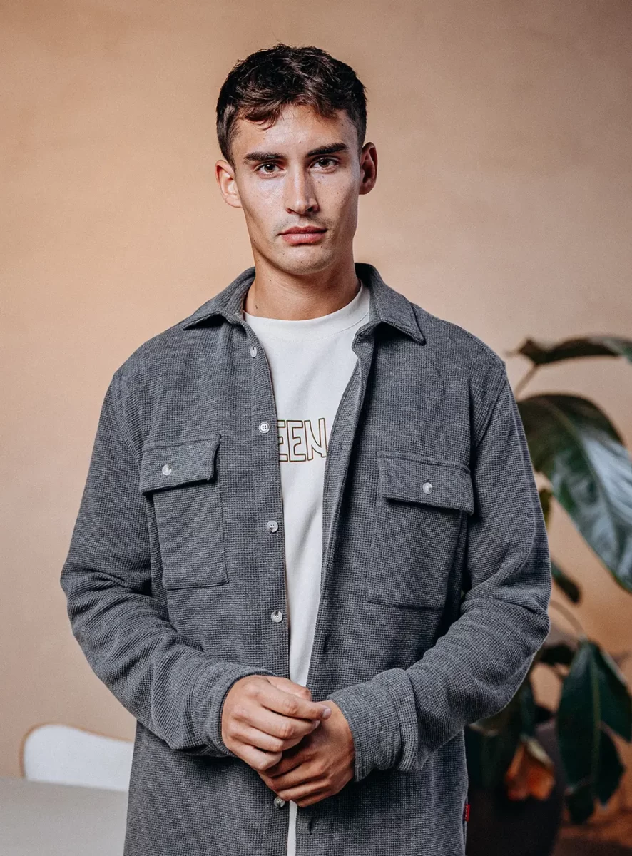 Grey Waffle Overshirt