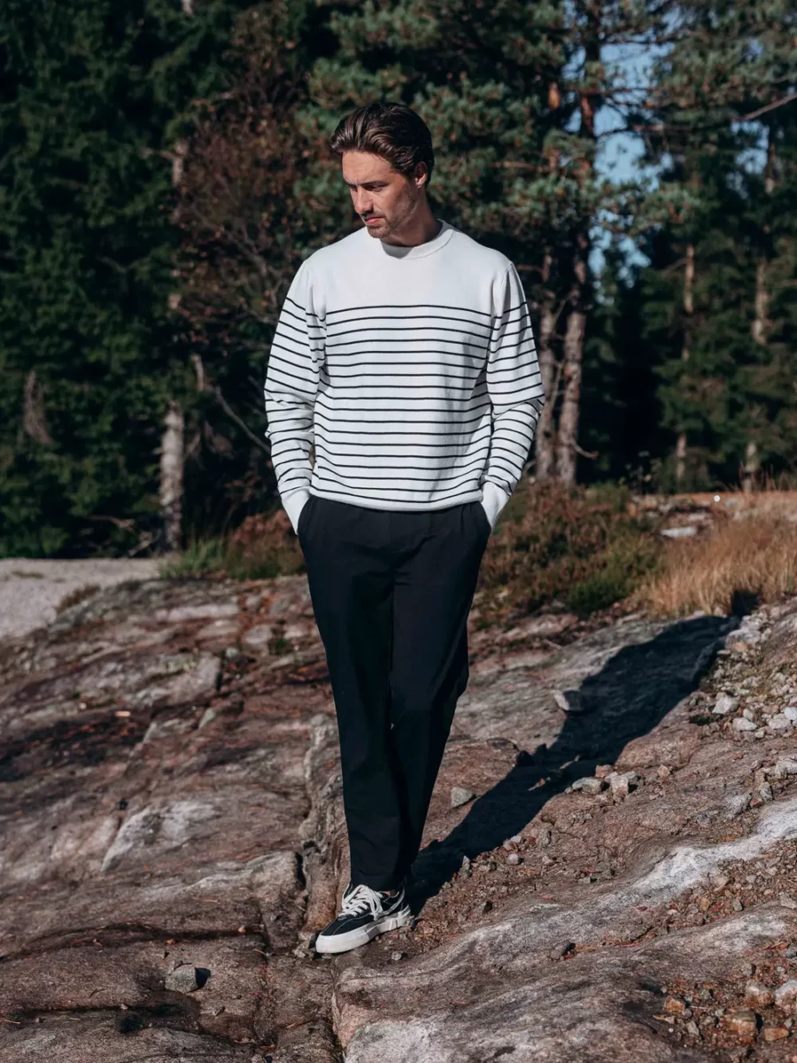 White Stripe Pullover