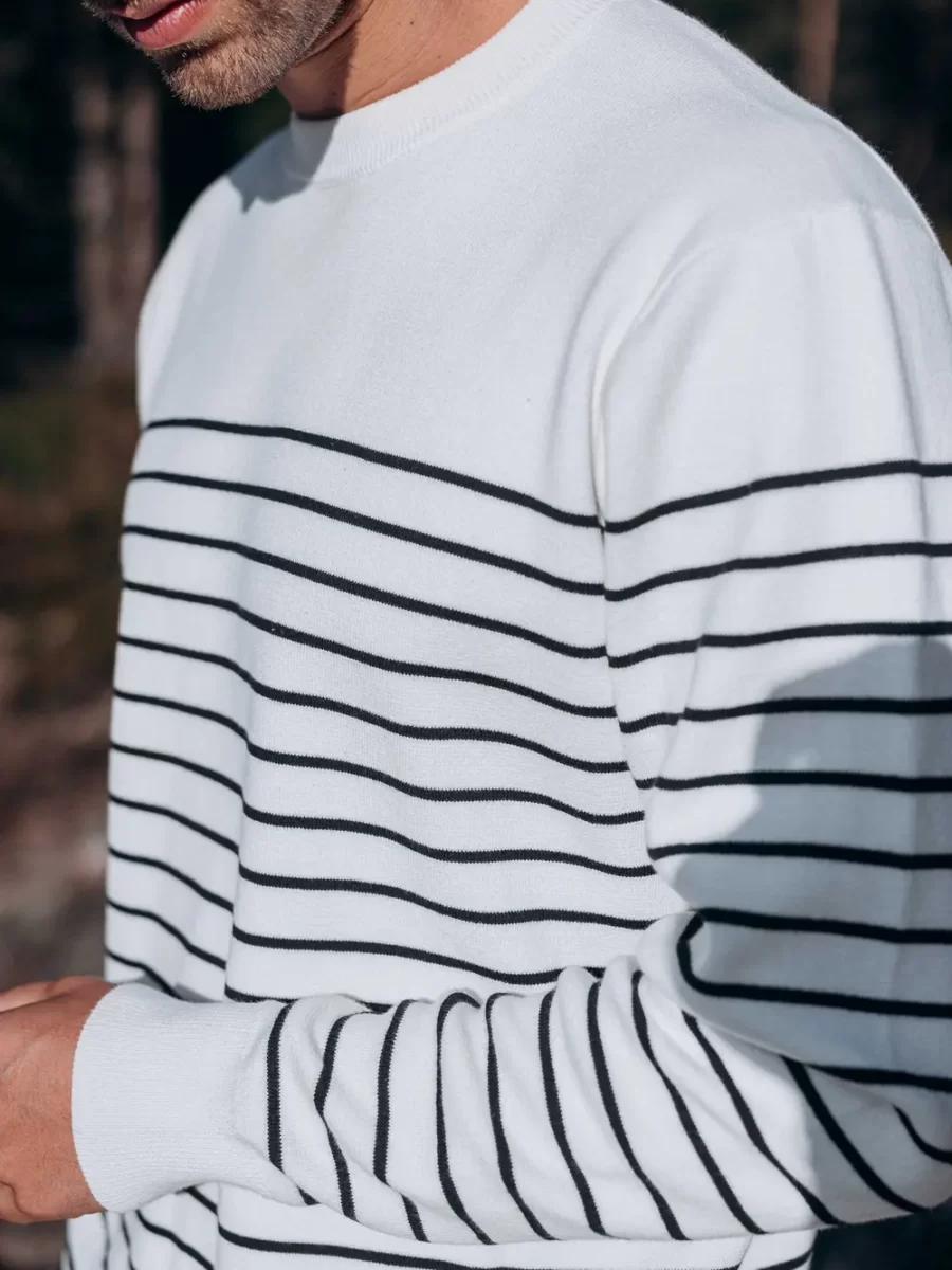 White Stripe Pullover