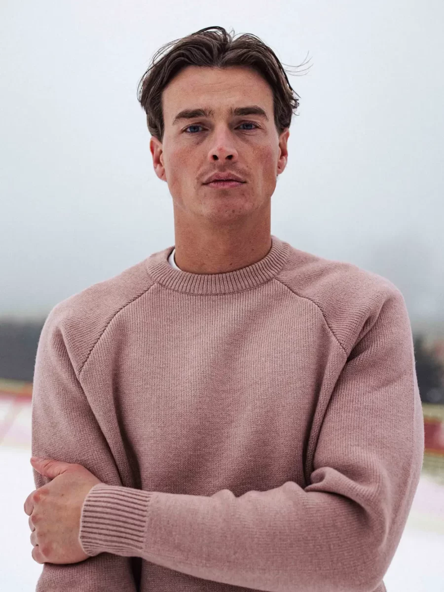 Pink Oversized Knit Raglan Sweater