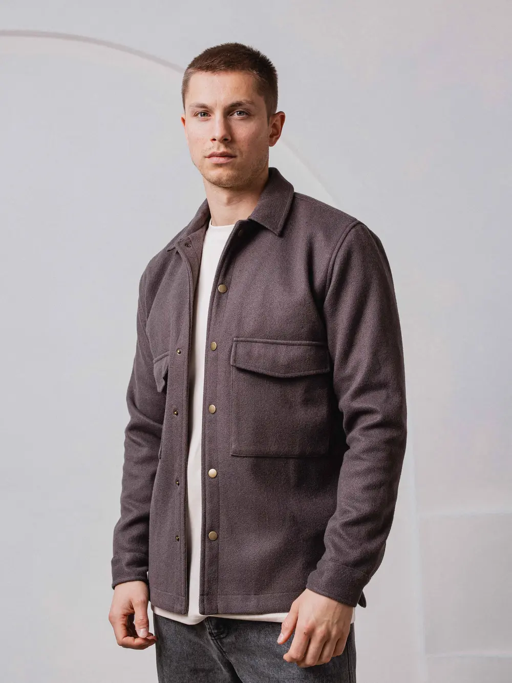 Dark Brown Overshirt 1608 WEAR