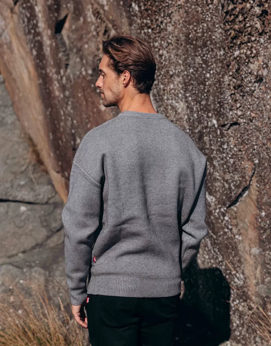 Grey Oversized Knit Sweater