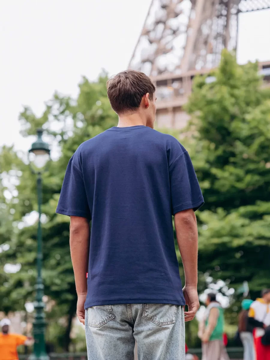 Navy Paris Oversized T-shirt