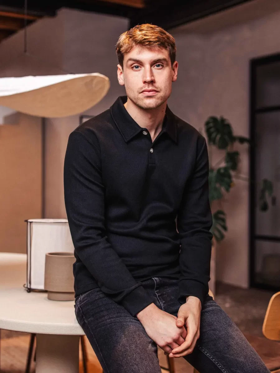 Black 24 Button Polo