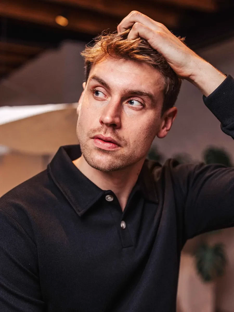 Black 24 Button Polo