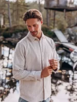 Beige Check Overshirt