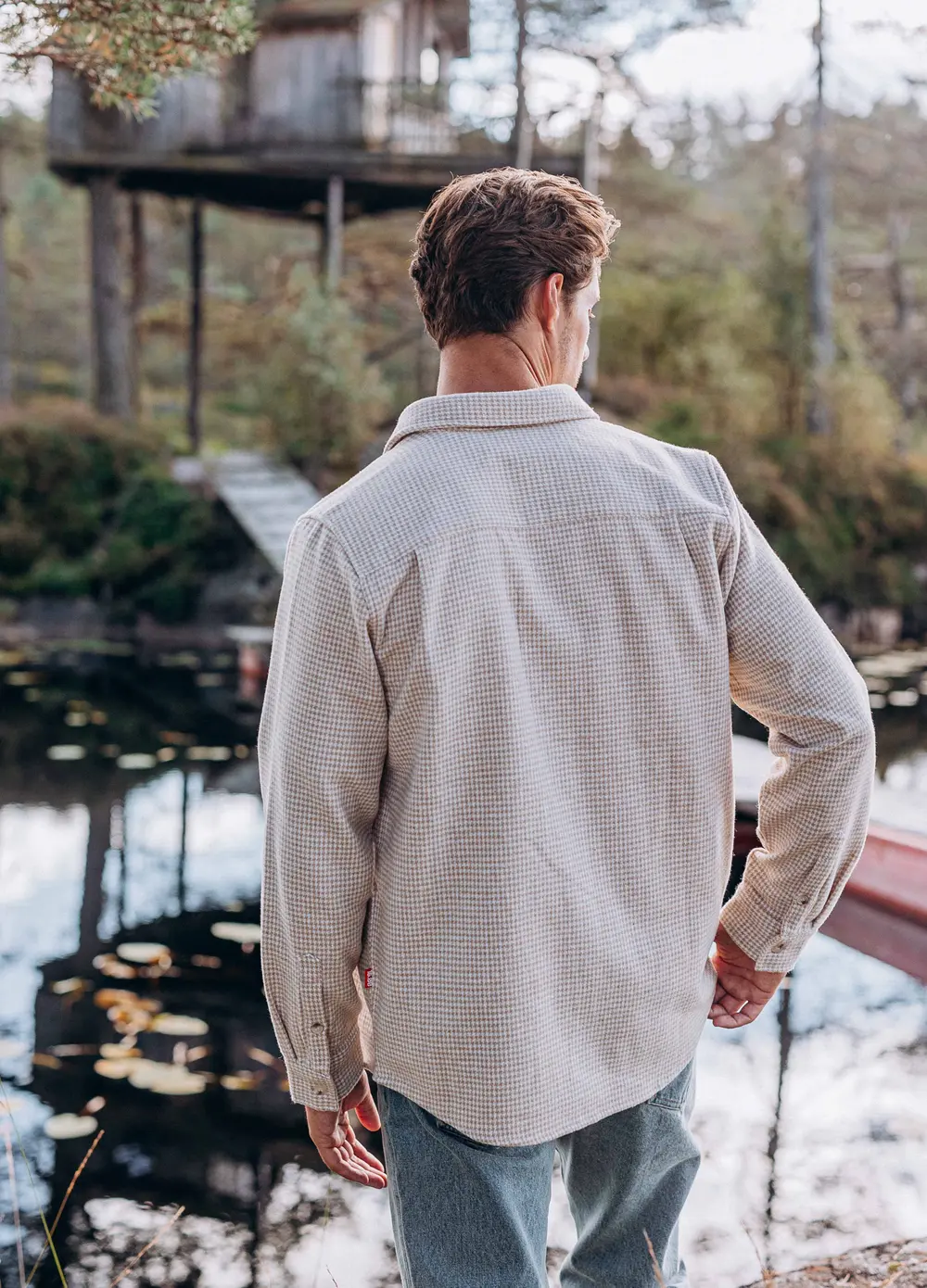 Beige Check Overshirt 1608 WEAR