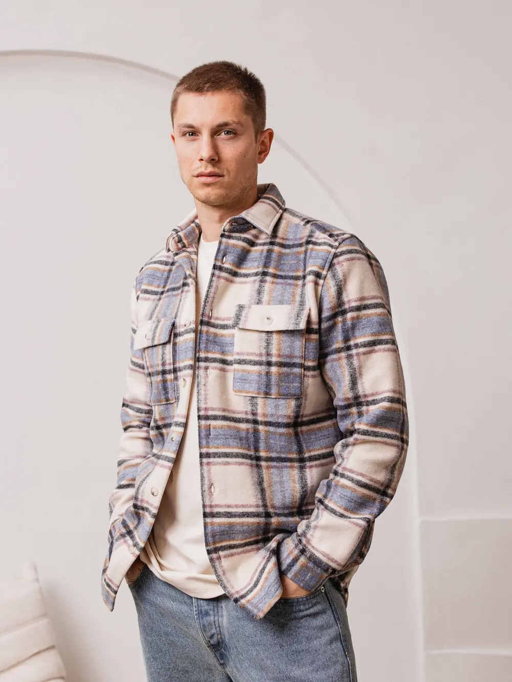 Blue Check Overshirt 1608 WEAR