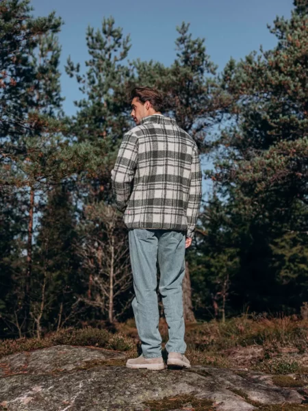 Green Check Teddy Jacket