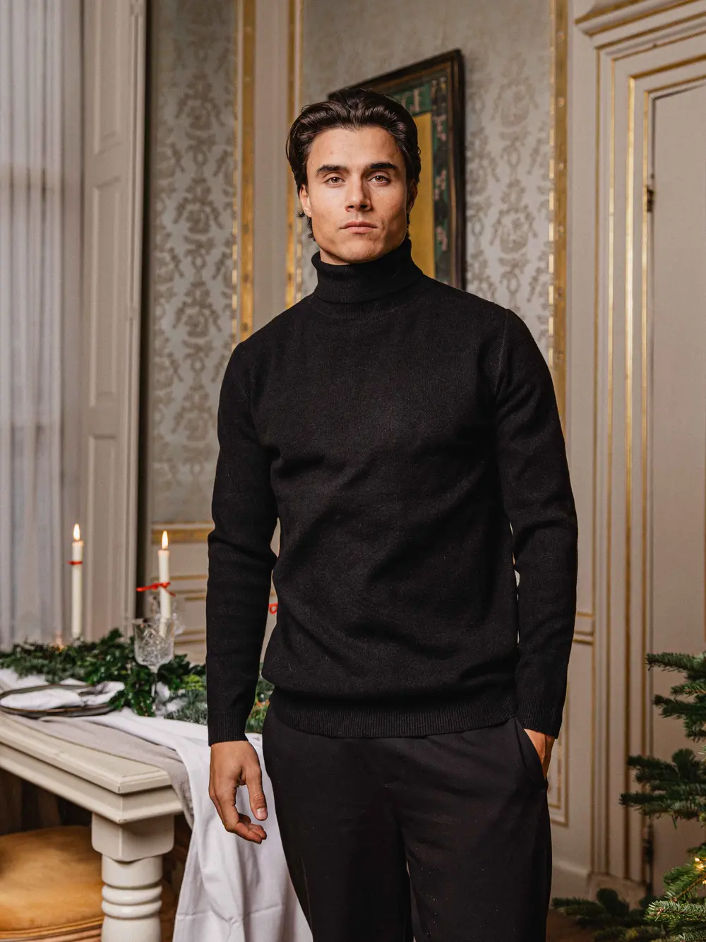 Black Knit Turtleneck 1608 WEAR