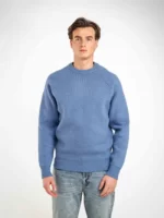 Blue Oversized Knit Raglan Sweater