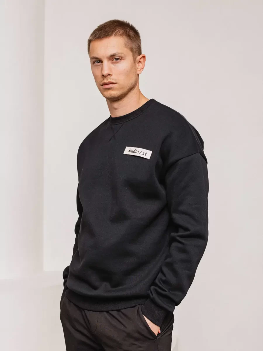 Black Studio Art Label Sweater