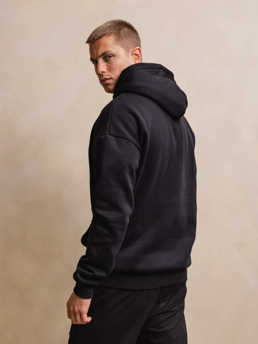 Black Basic Oversized Hoodie