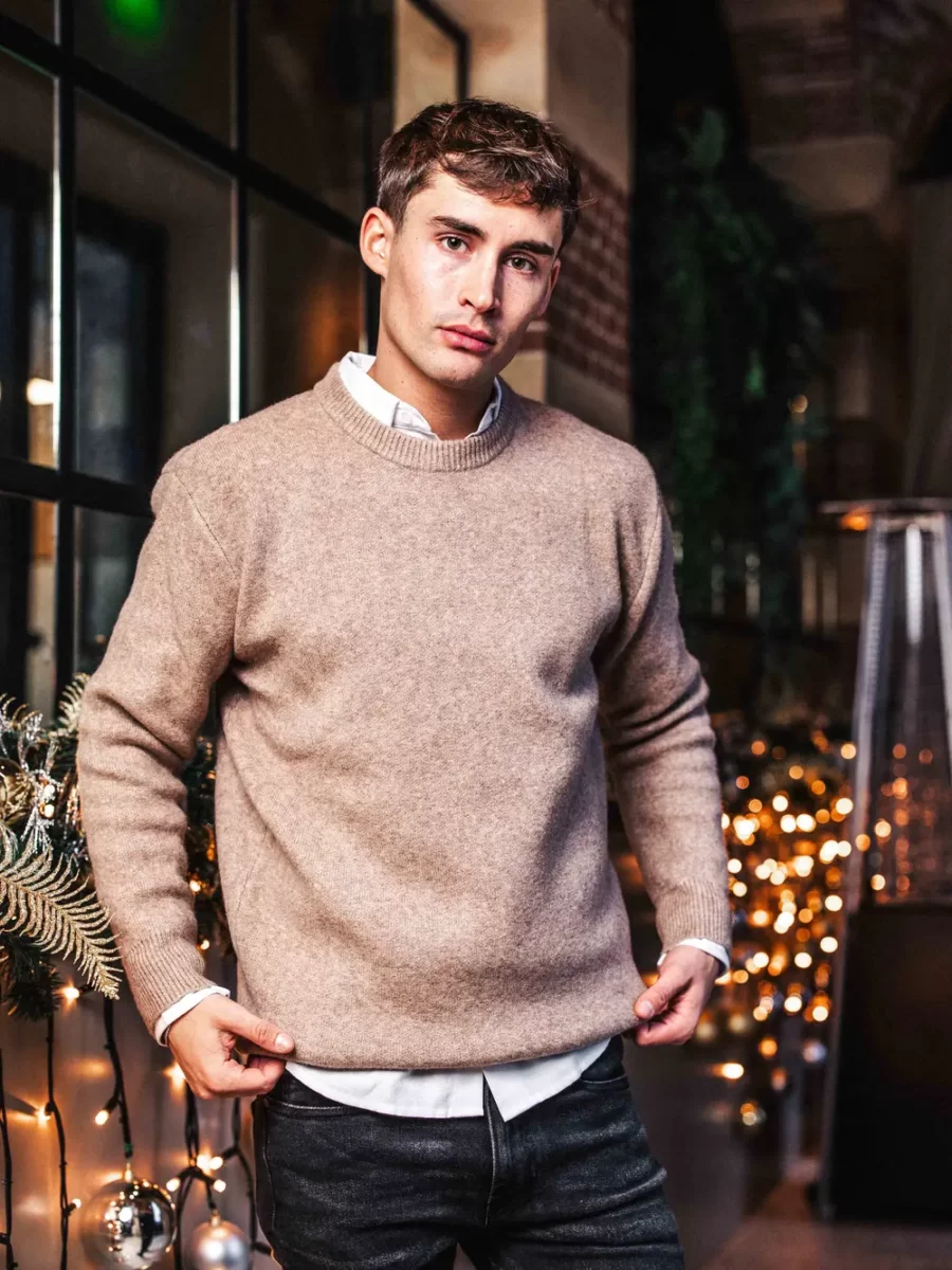 Brown Texture Sweater