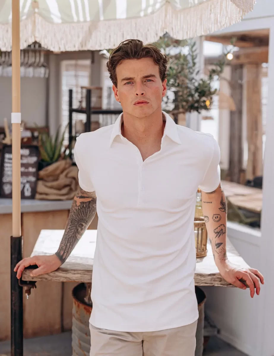 White Business Polo
