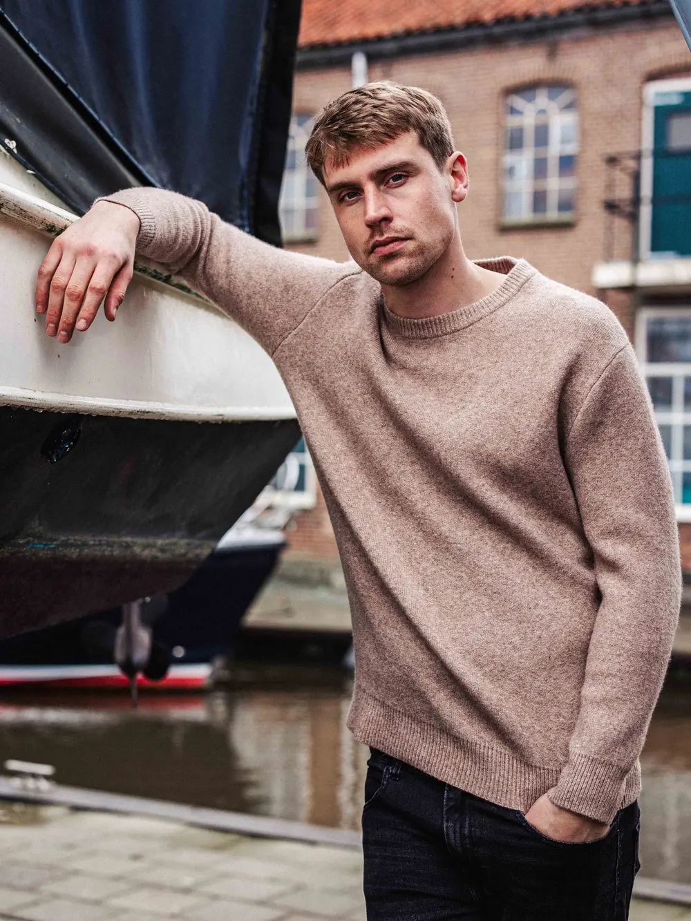 Brown Texture Sweater 1608 WEAR