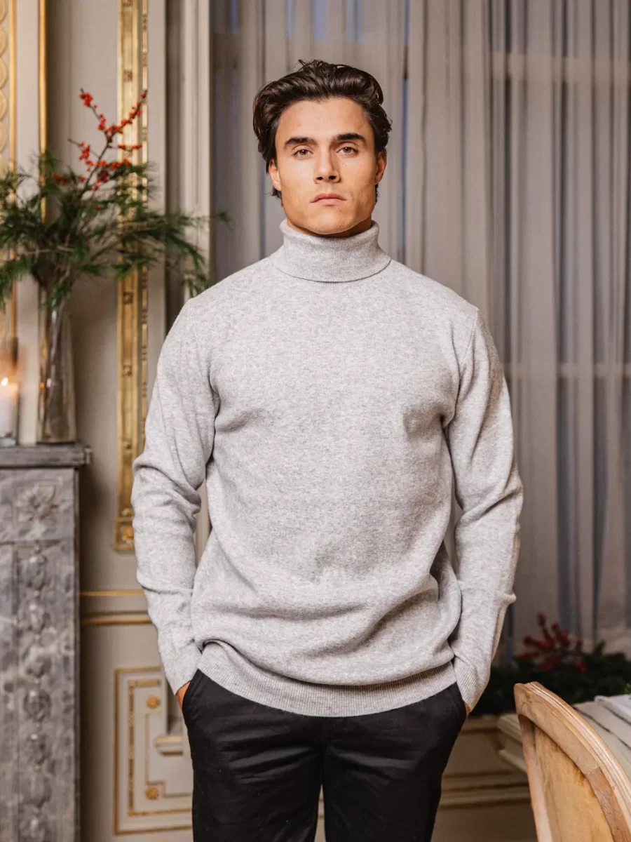 Grey Knit Turtleneck