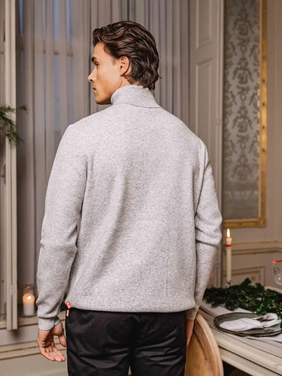 Grey Knit Turtleneck