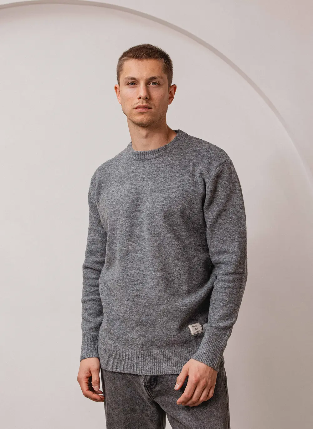 Grey Studio Art Label Texture Sweater 1608 WEAR