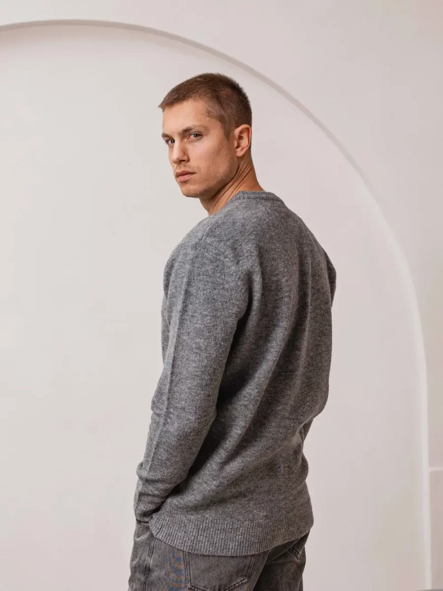 Grey Studio Art Label Texture Sweater