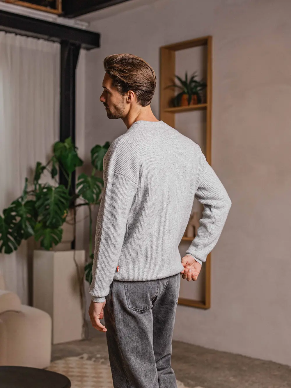 Light Grey Knitted Longsleeve 1608 WEAR