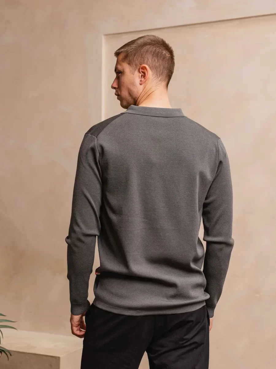 Viscose Green Knit Longsleeve V collar