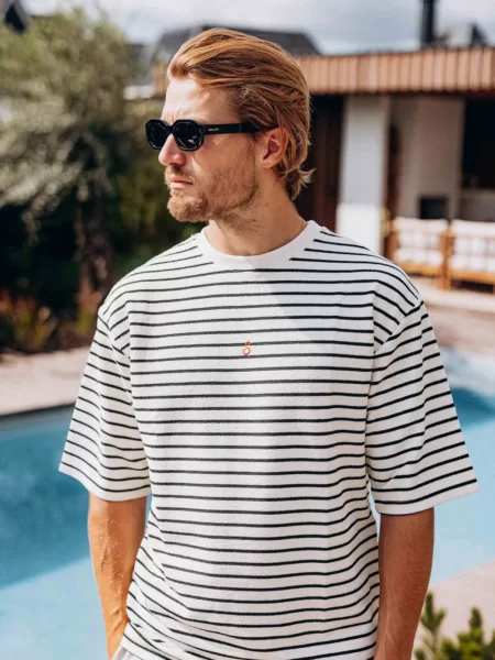 White Stripe S Oversized T-shirt