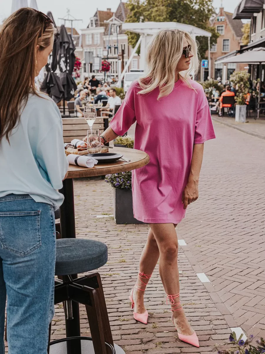 Pink T-shirt Dress