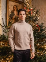 Brown Knit Turtleneck
