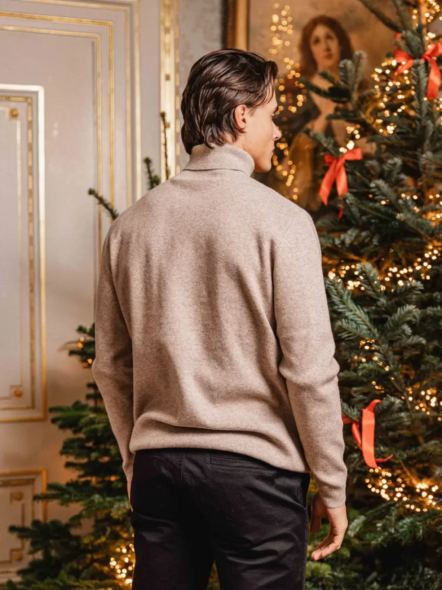 Brown Knit Turtleneck