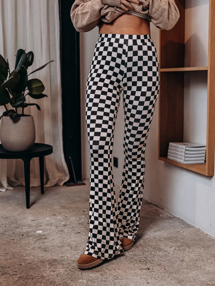 White/ Black Flared