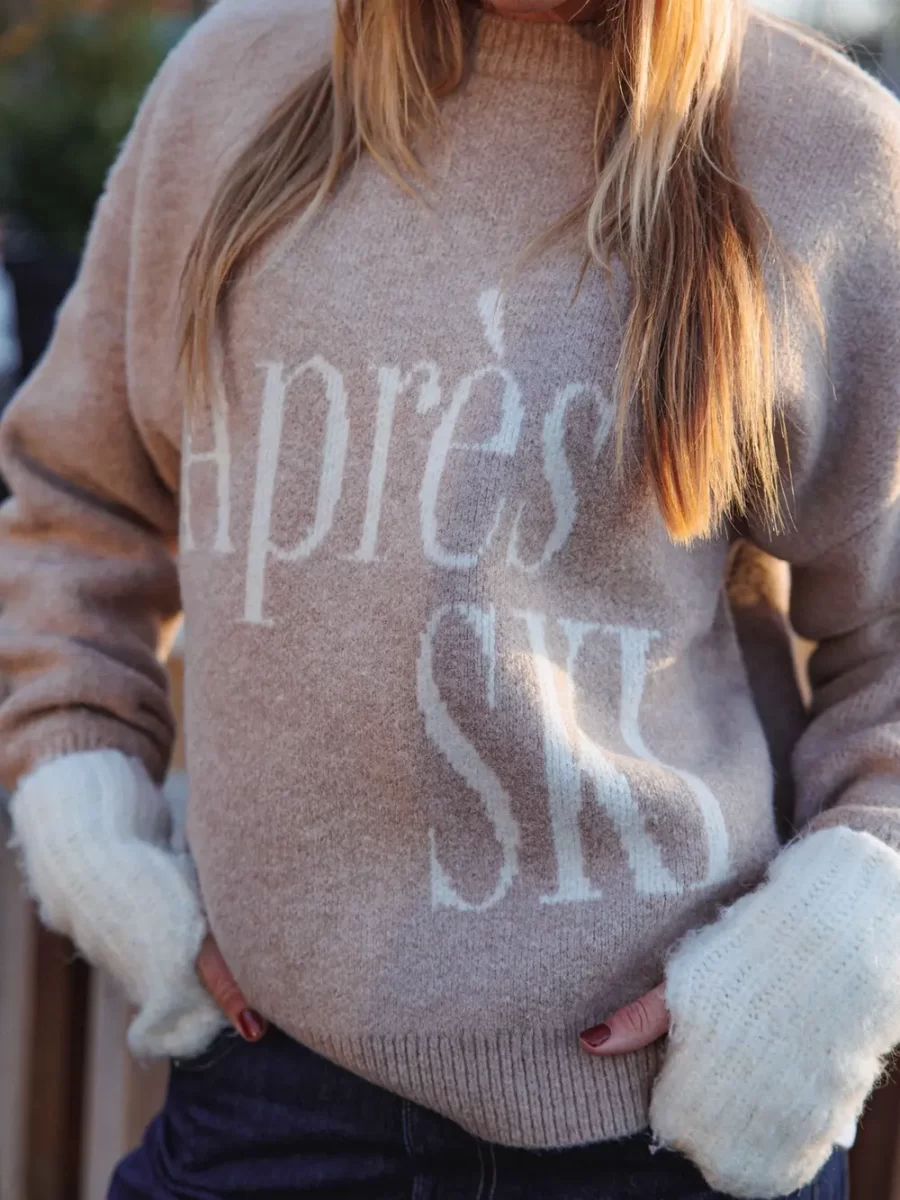 Beige Apres Ski Sweater