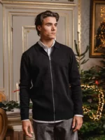 Black Business Vest Zipper