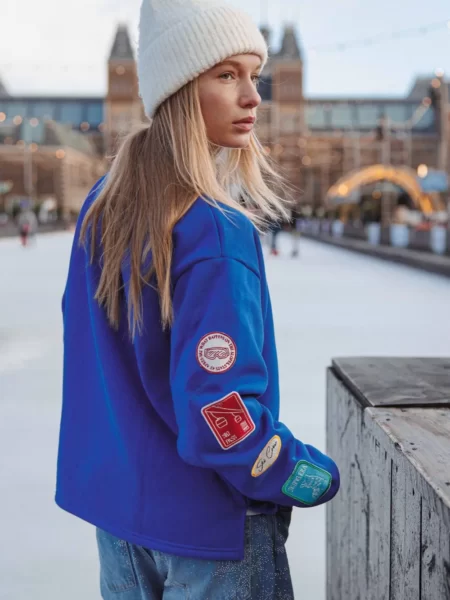 Blue Ski Polo Sweater