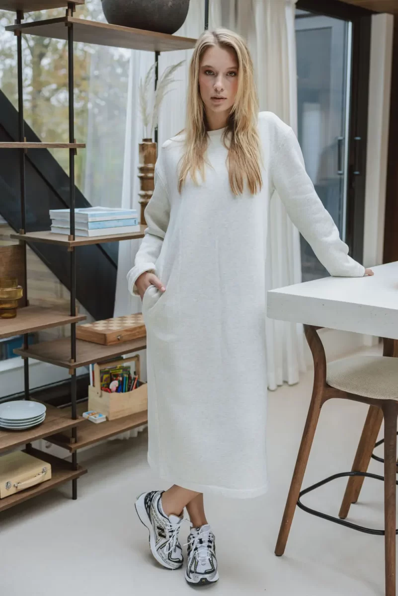 Grey Long Sweater Dress