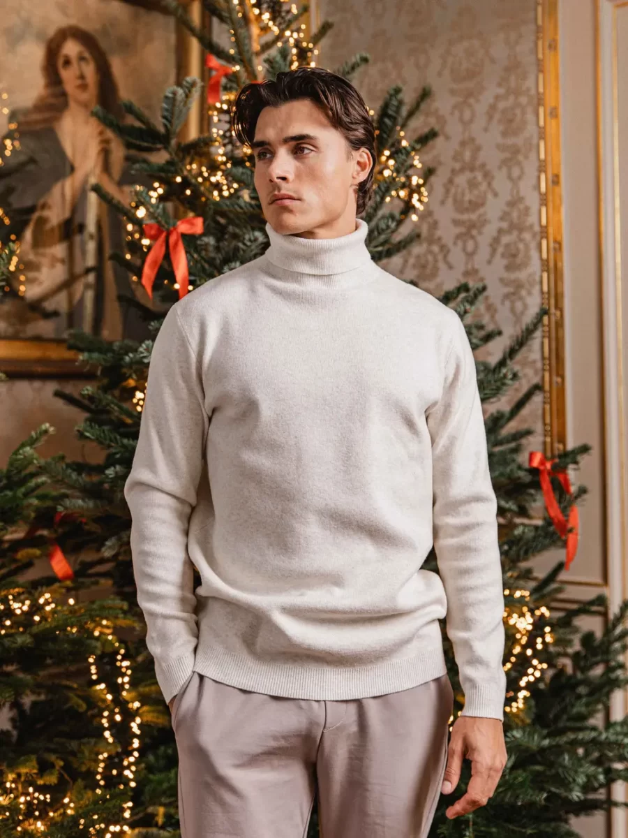 Off White Knit Turtleneck