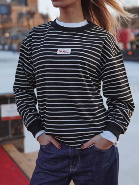 Black/ White Stripe Femme T-shirt