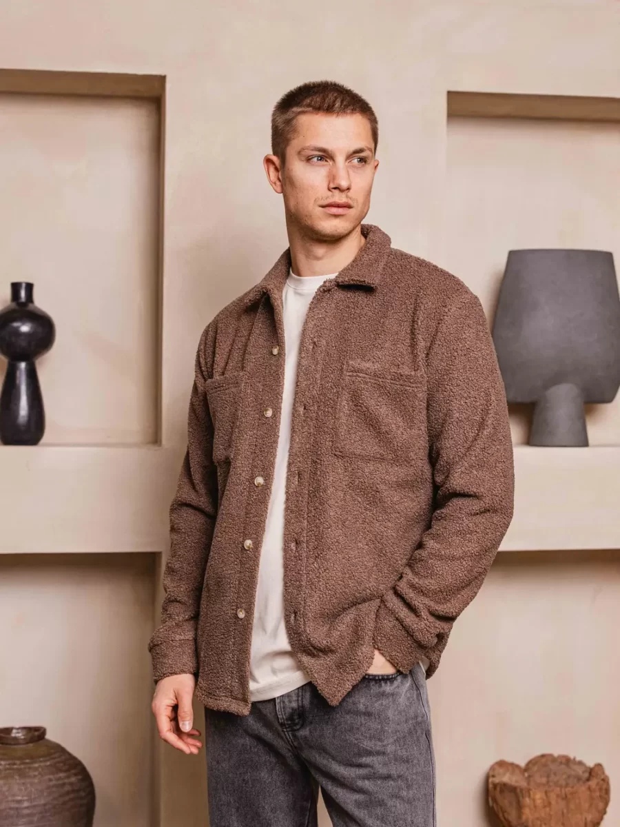Brown Teddy Overshirt