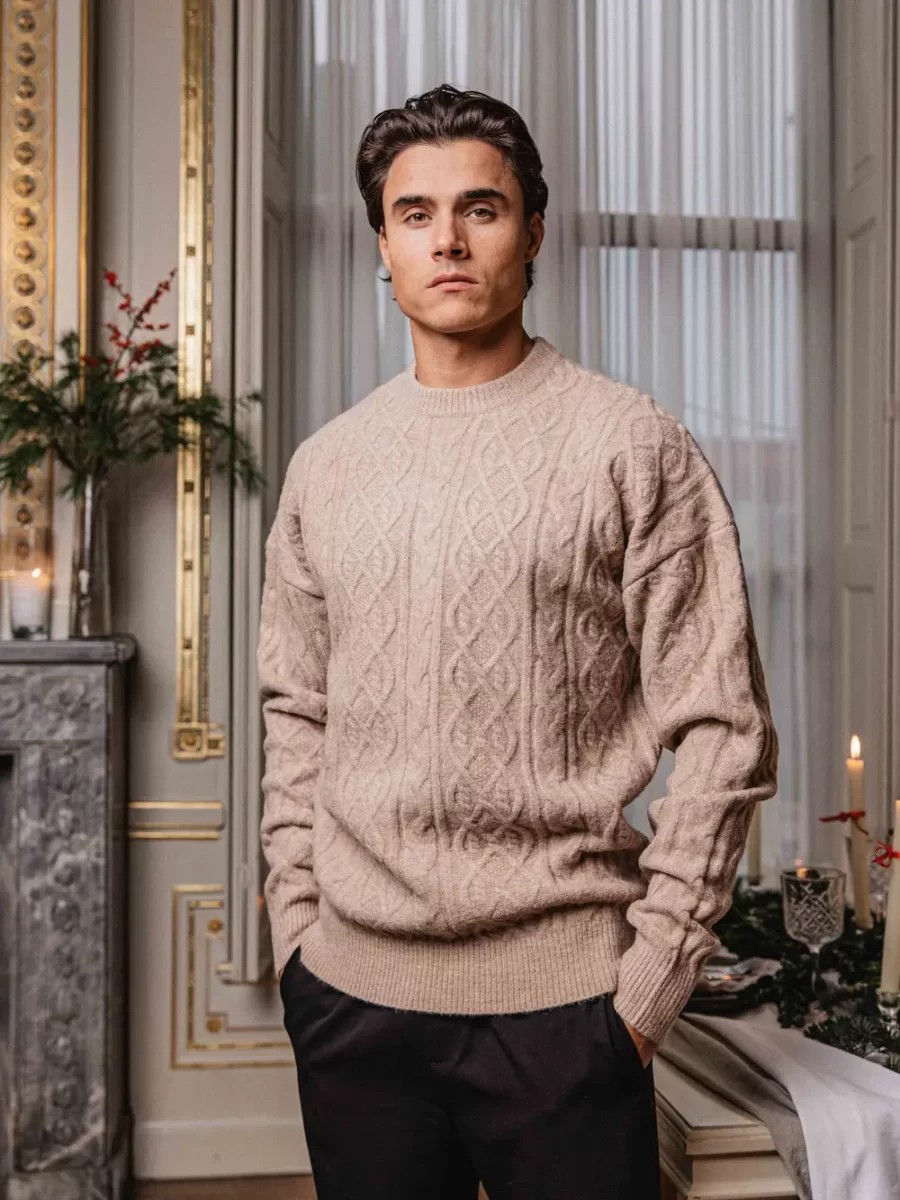 Brown Cable Sweater