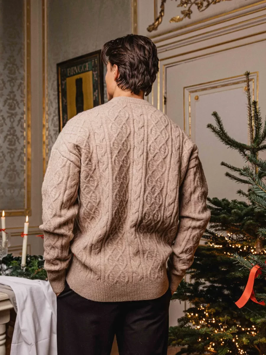 Brown Cable Sweater