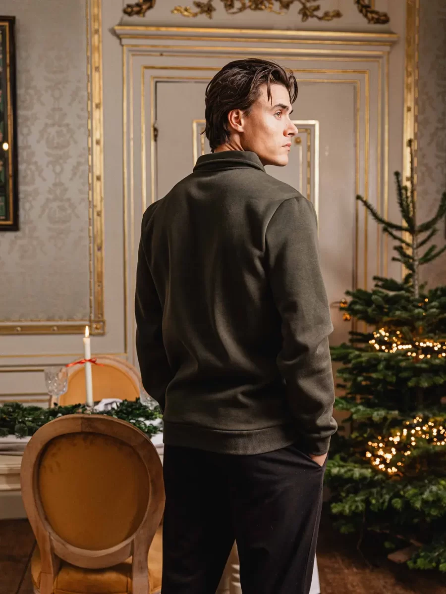Army Pocket Polo Sweater