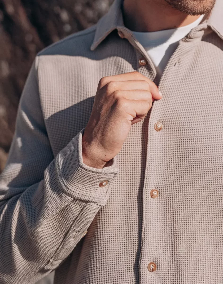 Brown Waffle Overshirt