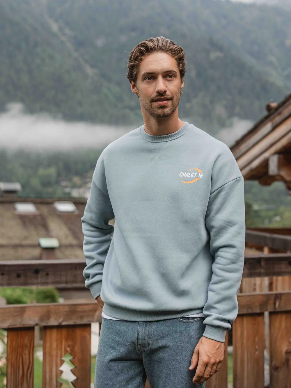 Light Blue Chalet 16 Oversized Sweater 1608 WEAR