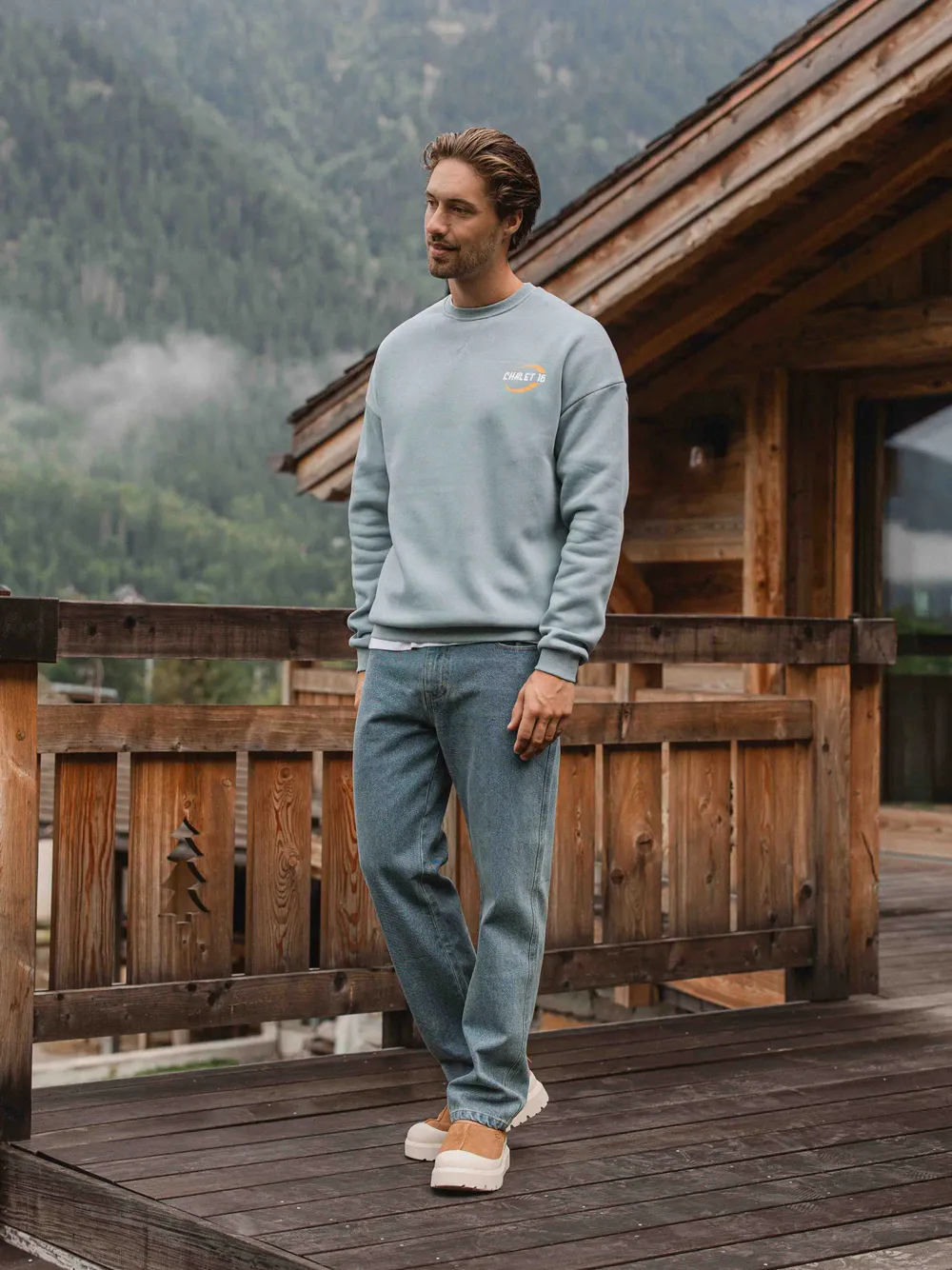 Light Blue Chalet 16 Oversized Sweater 1608 WEAR